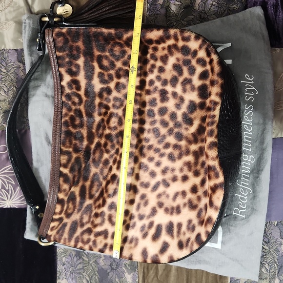 Brahmin Kathleen Leather and Calf Hair Hobo Bag - Picture 9 of 11